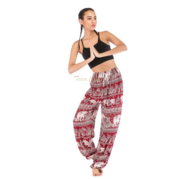 COM504 TARA Pants กางเกงช้างจั๊มปลายขา เอวยางยืด มีสายในตัว  ผ้าไหมอิตาลี ผ้าเบาใส่สบาย ผ้าดี ไม่ขาดง่าย ช้างไม่กลับหัว ราคา ถูกที่สุด ดีลบีเคเค แกลเลอรีภาพที่ 5