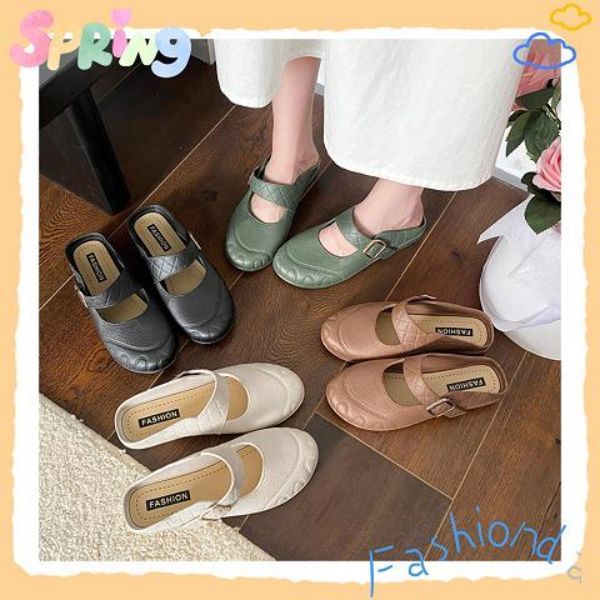 FBAShop เเนะนํา รองเท้าเเฟชั่นเกาหลี ทรงดีไม่มีซํ้า เเต่งหัวเข็ดขัดสุดปัง วัสดุทําจากยาง ราคาถูกSo cuteหากถูกใจกดสั่งเลย