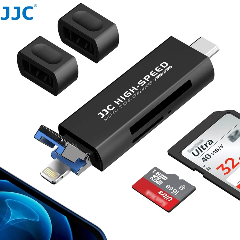 เครื่องอ่านการ์ดมัลติฟังก์ชั่น JJC CR- UCL1 CARD READER Card Reader for USB and all phones for SD/ microSD cards