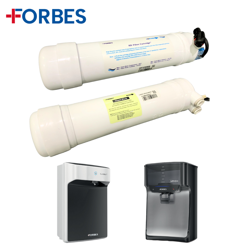 FORBES ไส้กรองน้ำ HD Filter และ CHEMI BLOCK สำหรับเครื่องกรองน้ำ Classic+ และ Nrich