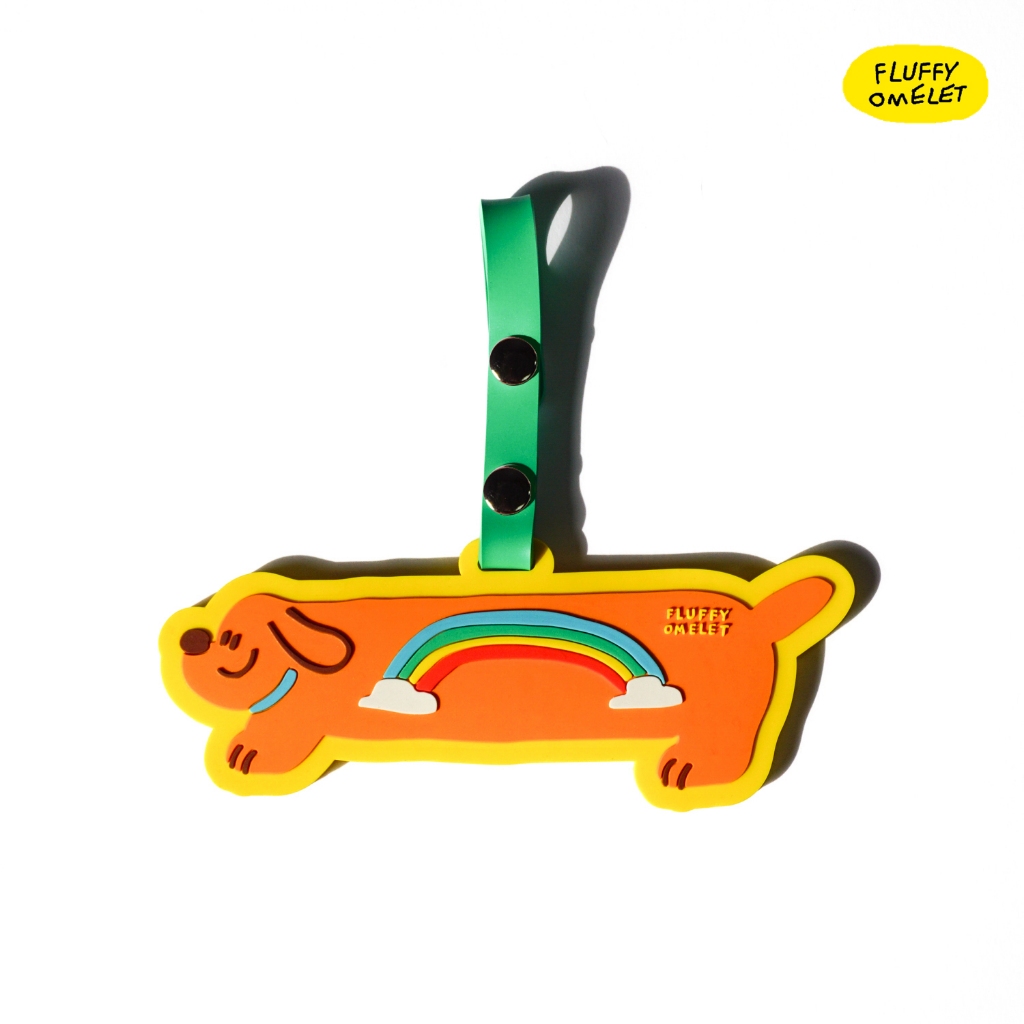 SAUSAGE DOG RUBBER NAME TAG