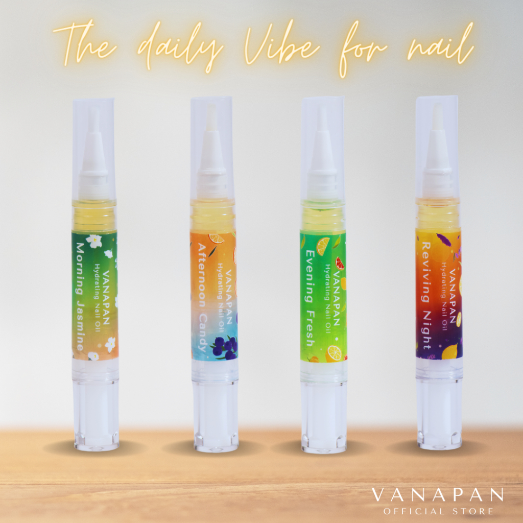 VANAPAN ออยบำรุงเล็บ (วีแกน) 4 ml : The Daily Vibe Set (1 ชุด มี 4กลิ่น)