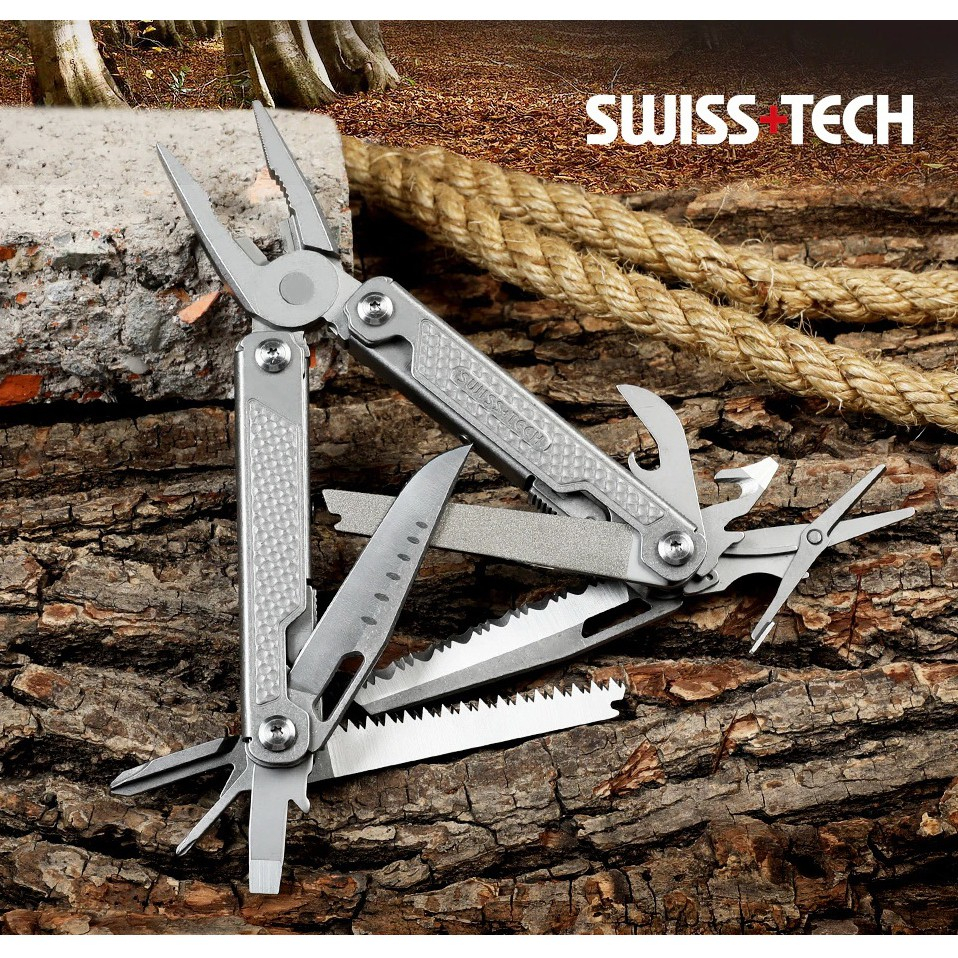 คีม เครื่องมือเอนกประสงค์ (multi-tool Plier) Swiss Tech 17 in 1 มีดพับ มัลติทูล