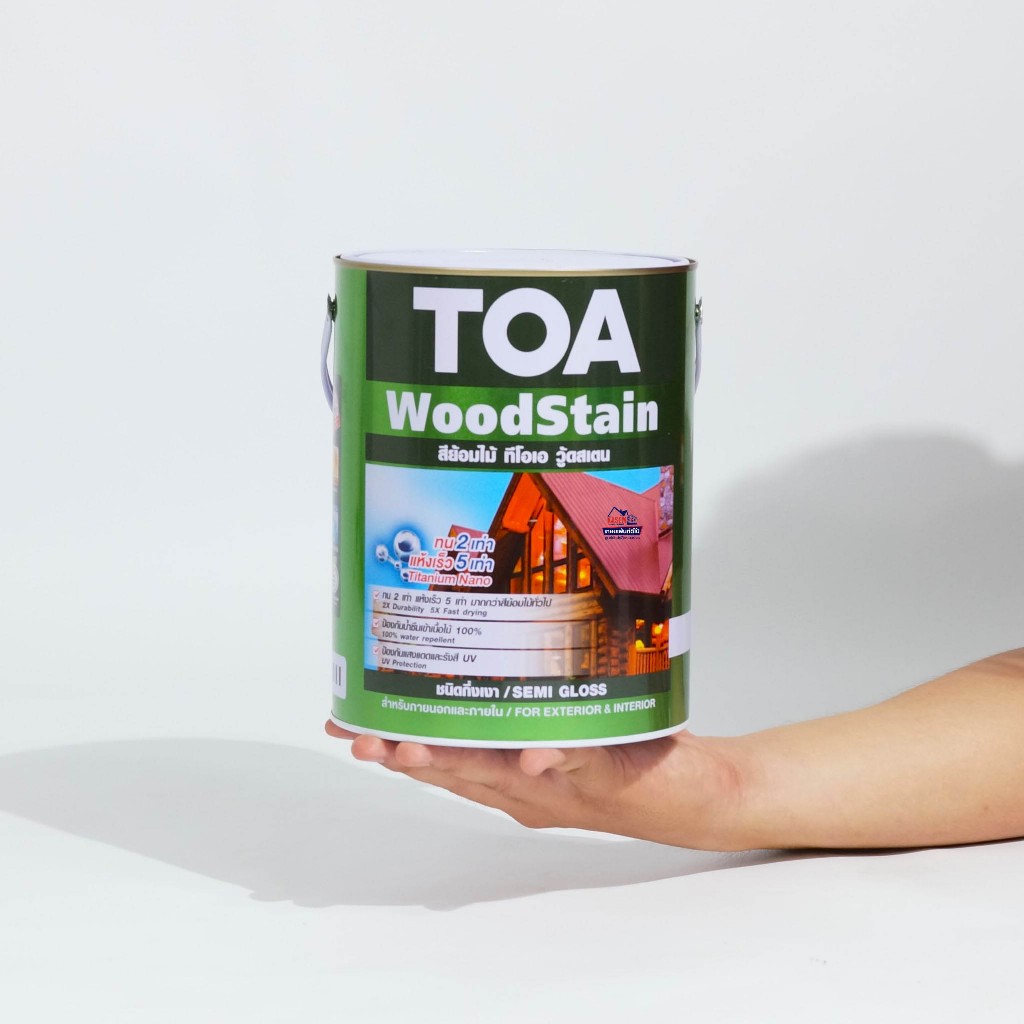 TOA สีย้อมไม้ ทีโอเอ วู้ดสเตน ชนิดกึ่งเงา Woodstain Semigloss S ขนาด แกลลอน (3.7 ลิตร)