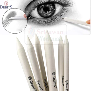 DEBITS RJ-085 Paper Stumps Blender ดินสอเกลี่ยสี ชุด 3 ด้าม ใช้เกลี่ยสี ดินสอเบนดิ้ง ชาโคลสีขาว เกลี่ยแกรไฟจ์ ชาโคล RUJI