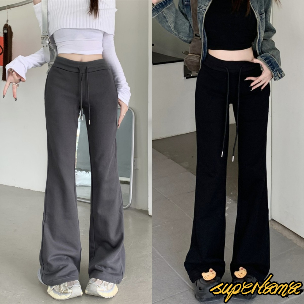 กางเกงใส่สบาย กางเกงขายาวผู้หญิง ขากว้าง ใส่เเล้วขาเรียว