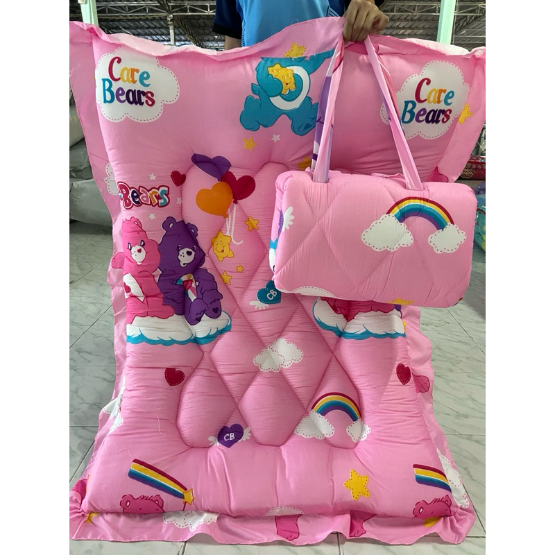 ที่นอนเด็กอนุบาล (รุ่นหนา)แถมหมอน1ลูก มีสายสะพายผูกมัดพับเก็บพกพาไปโรงเรียนได้ สินค้าตรงปกพร้อมส่ง✅