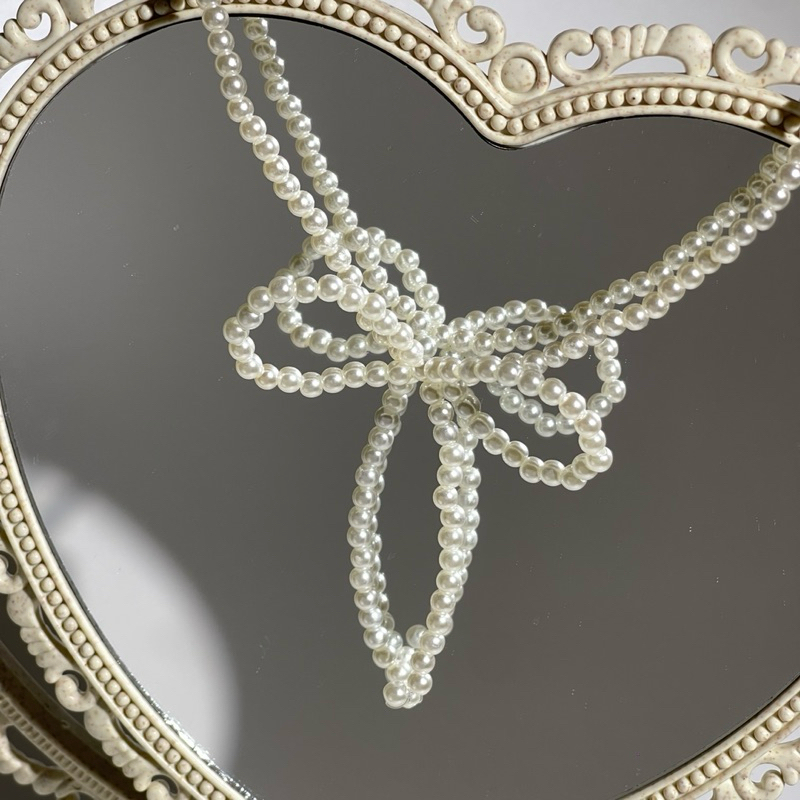 “Pearl bow” necklace 🎀🤍 (New)✨ @champdefleur.bkk