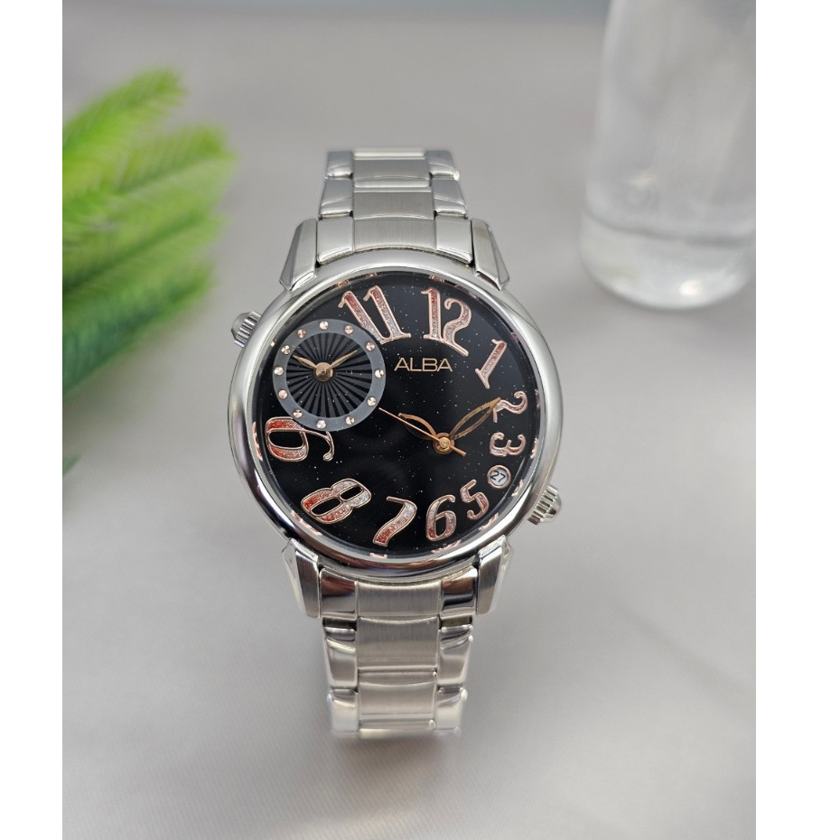 นาฬิกาผู้หญิง ALBA Japan ระบบควอทซ์ แบบ Dual time ตั้งเวลาได้2ประเทศ (ของแท้ ประกันศูนย์1ปี)
