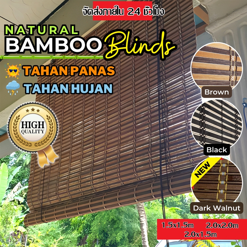 【ร้านค้าท้องถิ่น】ม่านมู่ลี่ไม้ไผ่บังแดด กว้าง*สูงปล่อยลงมา ม่านมู่ลี่ บังแดด บังฝน ตกแต่งร้าน มุมกาแฟ