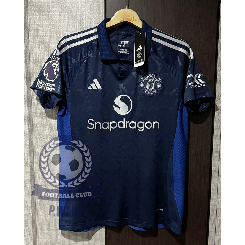 New!! เสื้อ แมนยู Away เยือน เกรดแฟนบอล 2024/25 ฟลูออฟชั่น EPL ชื่อนักเตะ(แมนยู-ครบทุกคน)พร้อมเบอร์