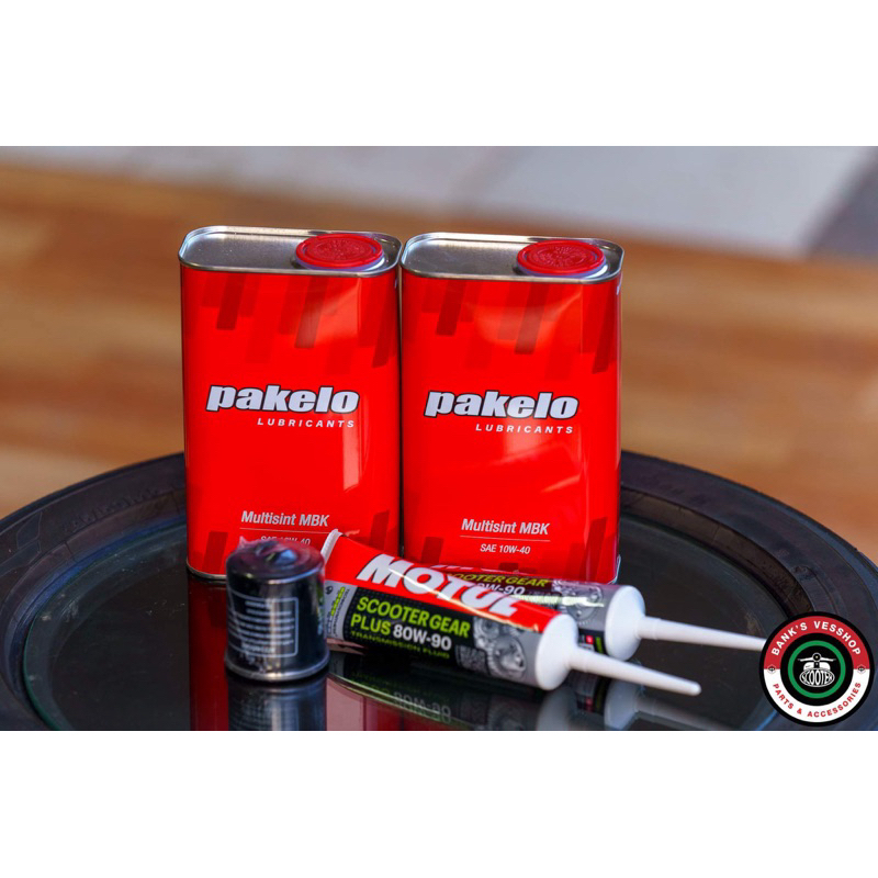 ชุดถ่ายน้ำมันเครื่อง Pakelo 🇮🇹 สำหรับ Vespa 125-300cc ครบชุด