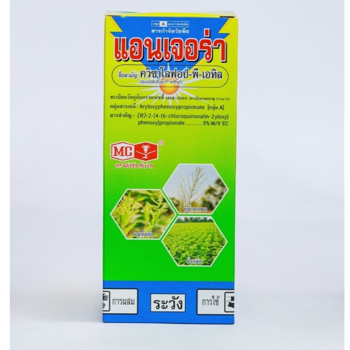 แอนเจอร่า (ควิซาโฃฟอป-พี-เอทิล) (1 ลิตร) ตรา หัววัว- คันไถ กำจัดวัชพืชใบแคบ หญ้าปากควาย หญ้าดอกขาว หญ้าข้าวนก