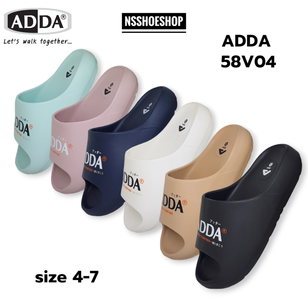 [ส่งทุกวัน] ใหม่!!! Adda 58V04 58V05 รองเท้าแตะ รองเท้าผู้หญิง ทรงมินิมอล size 4-7