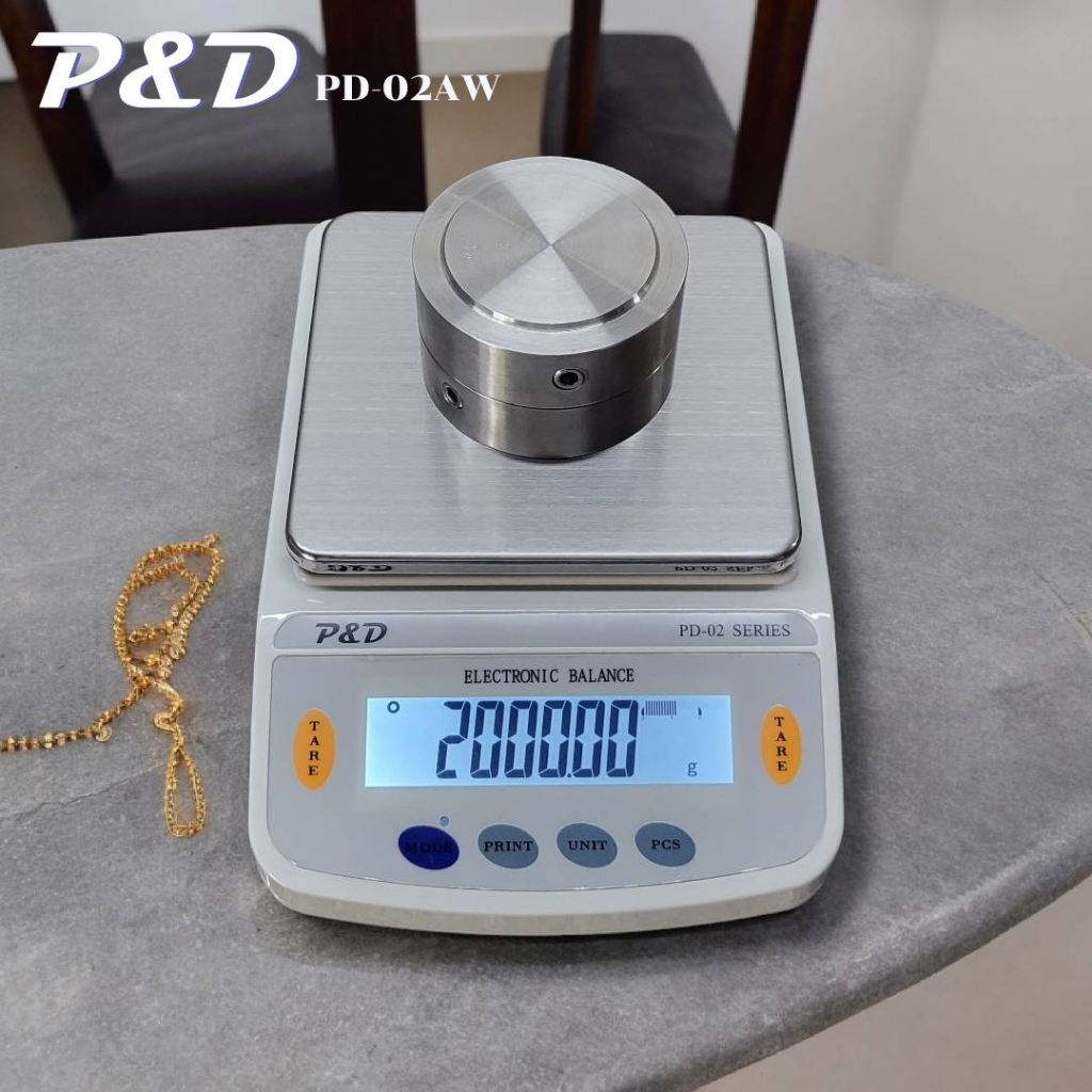 เครื่องชั่งดิจิตอลความละเอียดสูง 2200 g. 3200 g. 5200 g. (ทศนิยม 2 ตำแหน่ง) ยี่ห้อ P&D รุ่น PD02