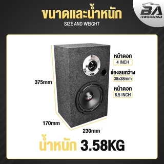 BA SOUND ตู้ลำโพงสำเร็จรูป 6.5นิ้ว มี 8รุ่นให้เลือก แถมสายลำโพง 2M ตู้ลำโพงประกอบ 6.5นิ้ว ตู้ลำโพง 6.5นิ้ว ตู้ลำโพง DIY