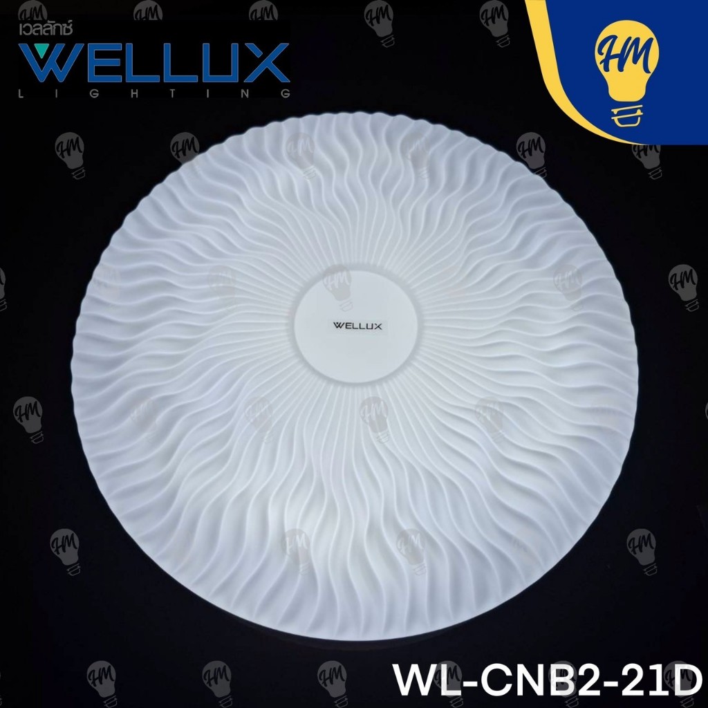 WELLUX โคมไฟติดเพดาน LED 21w. แสงขาว รวมหลอดไฟ (สินค้ามีให้เลือก 3 ลาย)