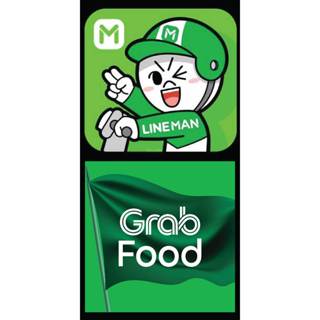 ป้ายไวนิลGrab ป้ายแก็บ ป้ายไลน์แมน ป้ายlineman พิมพ์ 1 ด้าน …