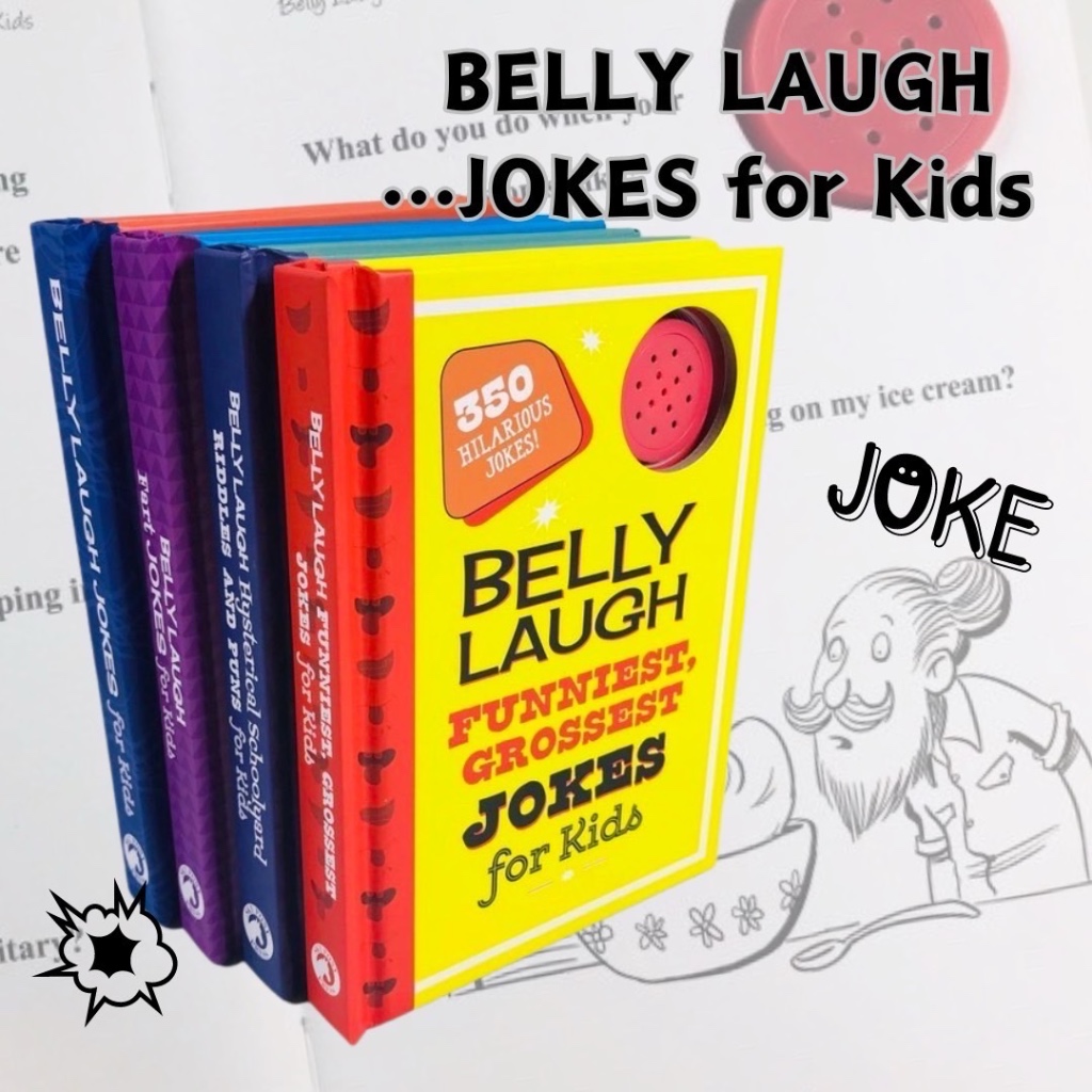 หนังสือ Belly Laugh …JOKES for kids ***ไม่มีเสียง**** (ชุด 4 เล่ม) รวมมุกตลก ขำท้องแข็ง ภาษาอังกฤษ ฝ