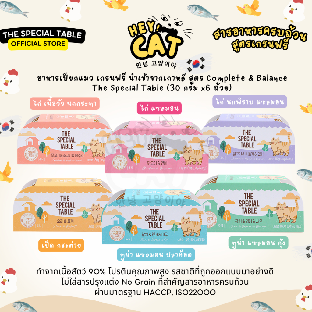 (ยกแพ็ค) The Special Table อาหารเปียกแมว อาหารแมว สูตร Complete&Balance นำเข้าจากเกาหลี By Heycat