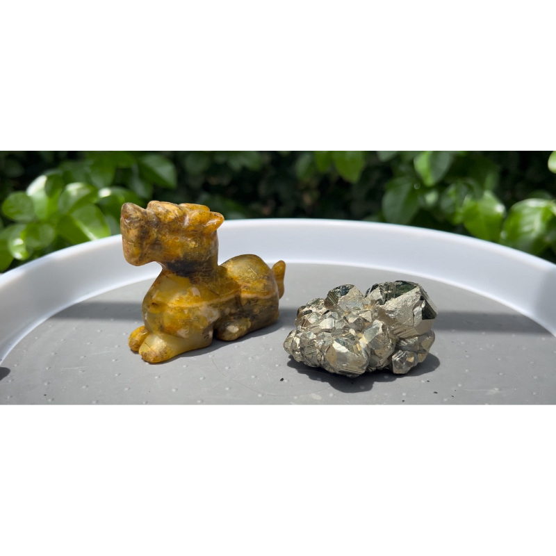 ผลึกไพไรต์จากเปรู Pyrite หินแท้ ทอง