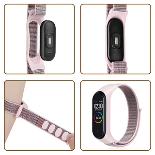 สายรัดแบบสปอร์ตสำหรับ Xiaomi Mi Band 3 4 5 6 7 8 สายรัดไนลอนระบายอากาศทดแทนสำหรับ Mi Band 9/10