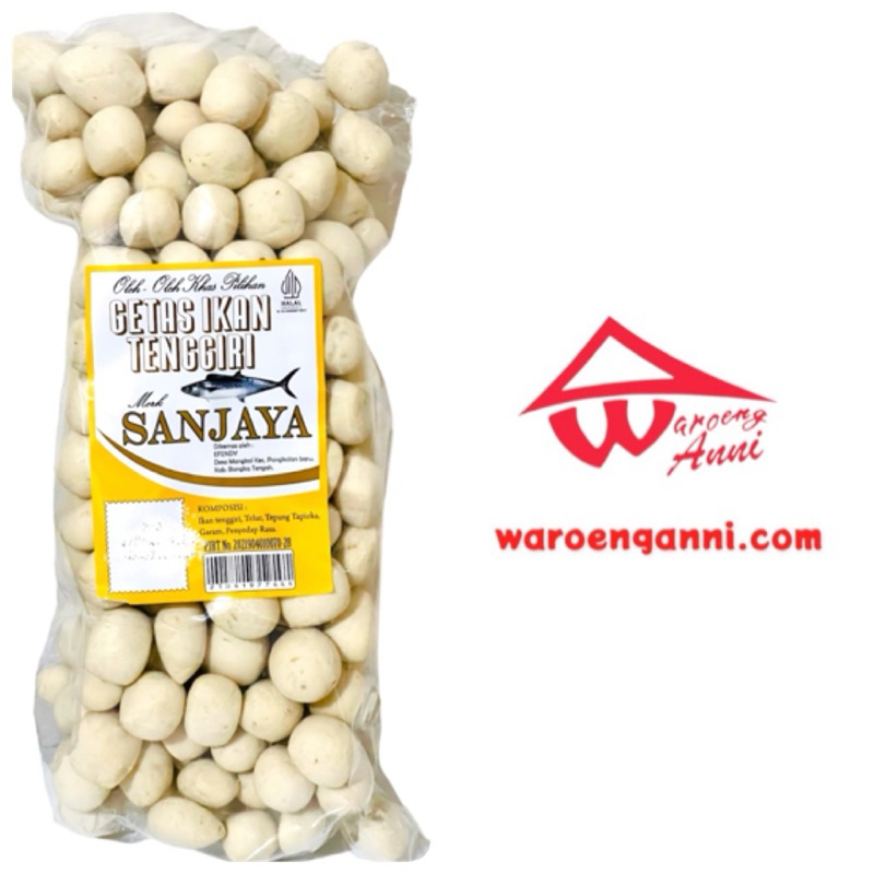 Indonesia Kerupuk Getas Ikan Tenggiri Sanjaya/ Mackarel Fish Bangka Getas Crackers ,200 gram