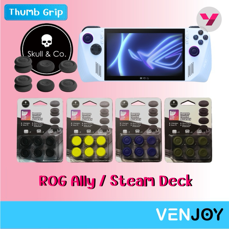 Skull & Co ของแท้ ฝาครอบอนาล็อกจอย / Thumb Grip Set for ROG Ally / Steam Deck
