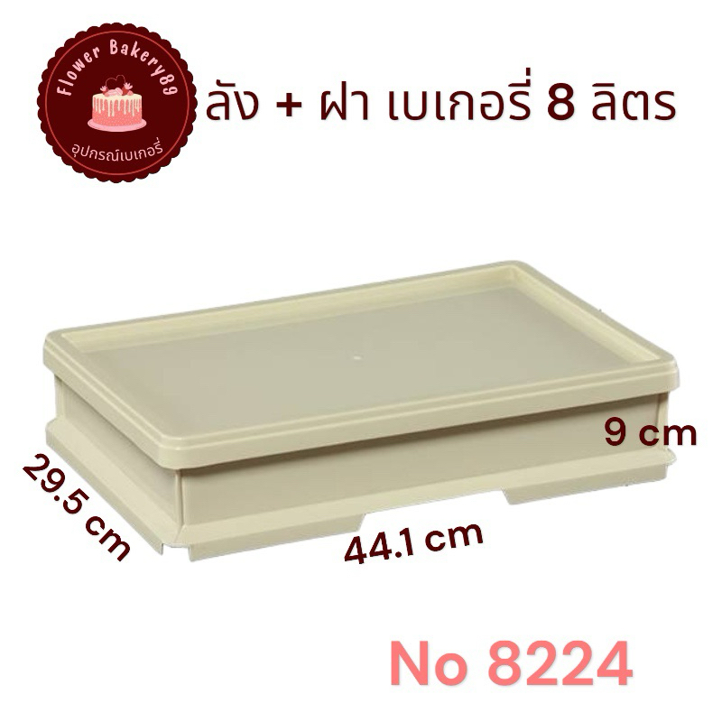 ลังเบเกอรี่ 8 ลิตร ตราเรืองวา ลังเบเกอรี่ใหญ่ ลังเค้ก ลังขนมปัง ลังใส่ขนม ลังพลาสติกพร้อมฝา
