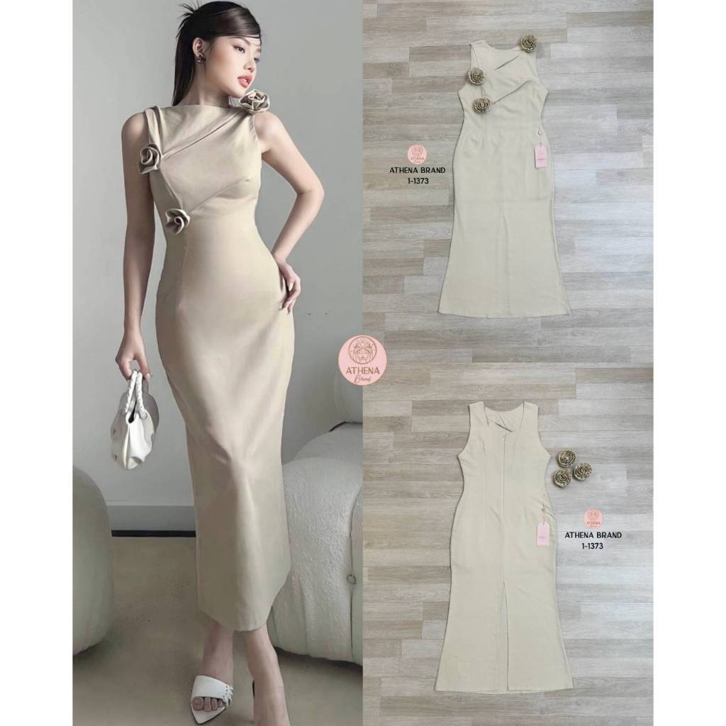 Athena Dress เดรสทรงเข้ารูปดีไซน์แขนกุด(*สอบถามสต๊อกก่อนกดสั่งน๊า)