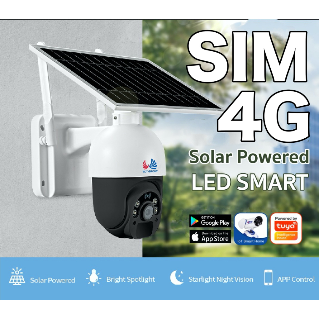 * Solar ใส่ SIMได้ * รุ่น TIOT1040F-Solar Solar ใส่ SIM 4G ได้ กันน้ำ หมุนได้ ประกันศูนย์ 1ปี