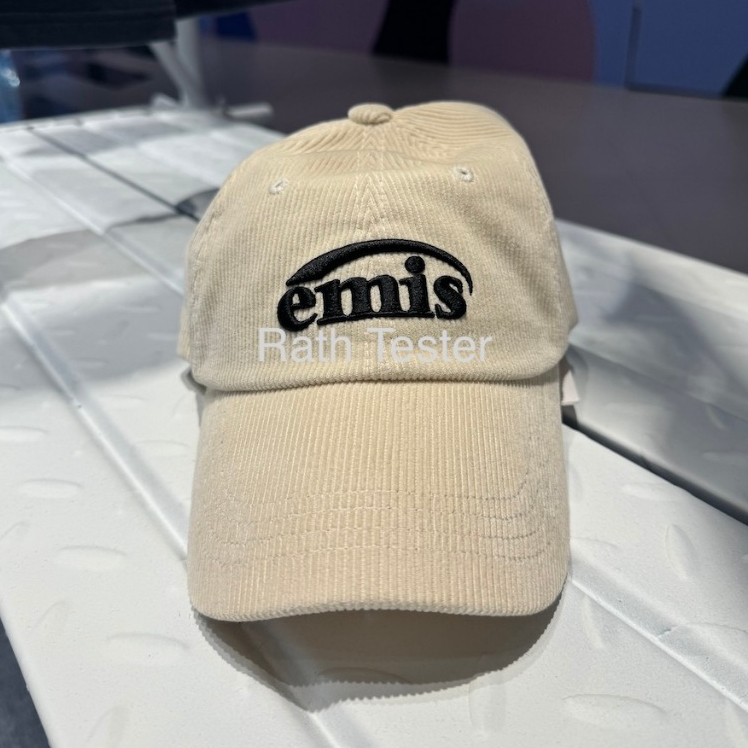 หมวกลูกฟูก Emis Corduroy New Logo Ball Cap สี Cream ของแท้ 100% พร้อมส่ง
