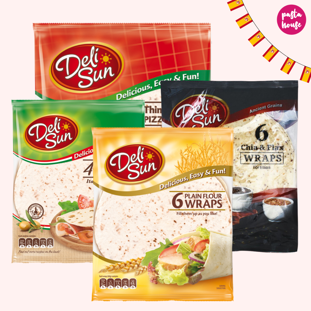 Deli Sun Tortilla Wrap 23.5CM แป้งตอร์ติญ่าคุณภาพสูงจากสเปน ผลิตจากวัตถุดิบชั้นดี