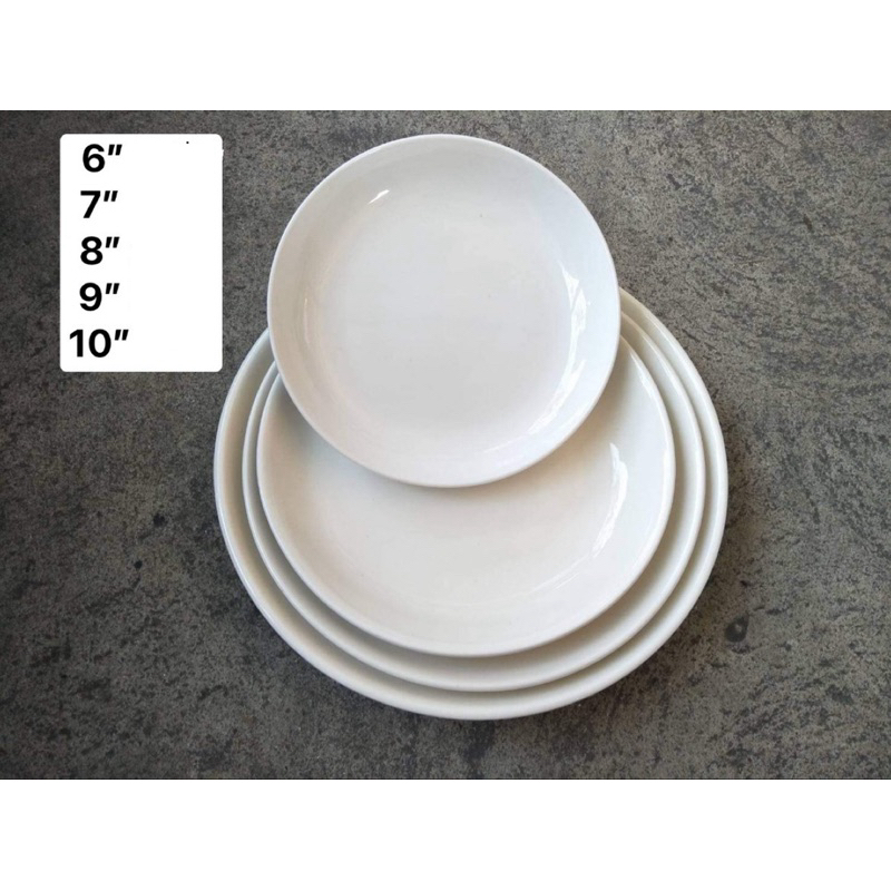 จานขาวบัวลึก เนื้อโบน