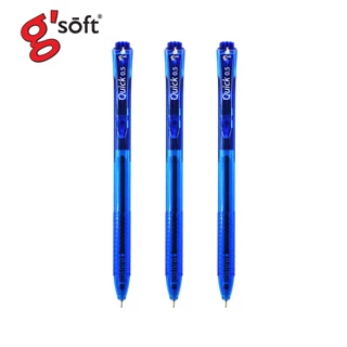 g'soft (จีซอฟท์) ปากกาลูกลื่นเจล ควิก 0.5mm ปากกาลูกลื่น ปากกาเขียนดี เขียนลื่น จีซอฟท์ รหัส QUICK05