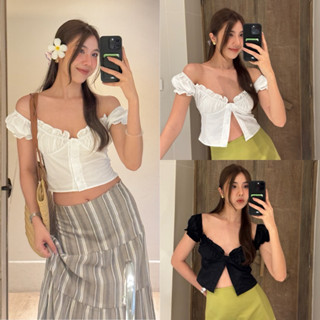 เสื้อครอปแขนตุ๊กตา Cara crop top