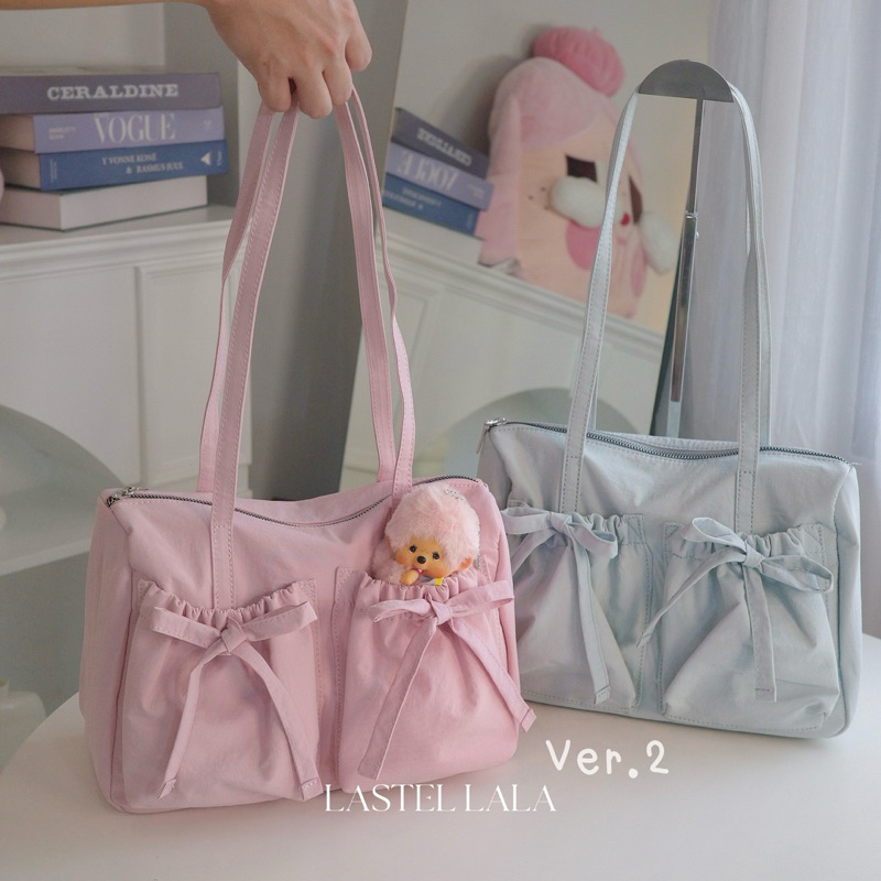 พร้อมส่ง💗LASTEL🧸🧼กระเป๋าสะพายรุ่นLALA ใส่Ipadได้ งานสั่งผลิตปั๊มLastelด้านใน✨ผ้าพรีเมี่ยม