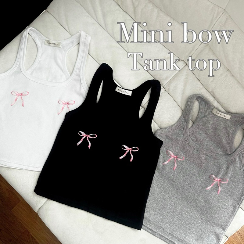 Charrr.bkk - mini bow tank top เสื้อกล้ามสกรีนโบว์