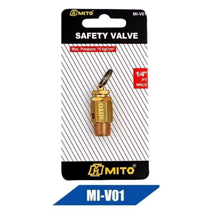 Mito ข้อต่อคอปเปอร์ มีเซฟตี้วาล์ว (max.pressure 10KGF/cm2)   MI-V01