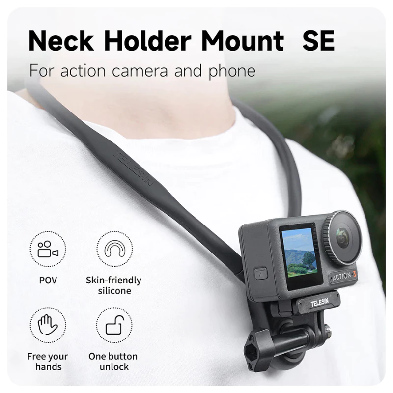 Telesin สายคล้องคอ Neck Holder Mount SE (No Magnetic) for สำหรับ GOPRO,DJI Action 6/5Pro/4/3,Insta360 thumbnail 7