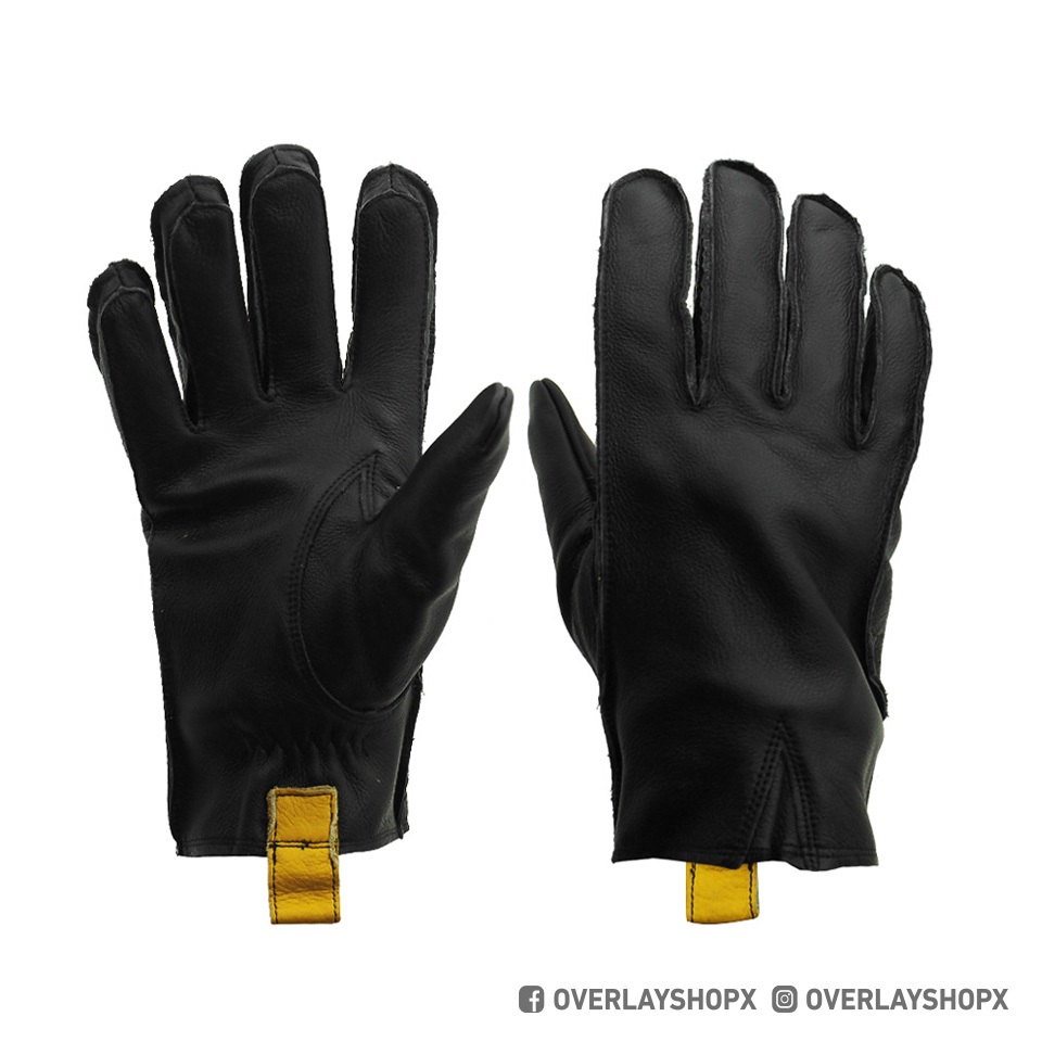 ถุงมือมอเตอร์ไซค์ ถุงมือหนังแท้ BEAR CLAW GLOVE แนววินเทจ สีดำ