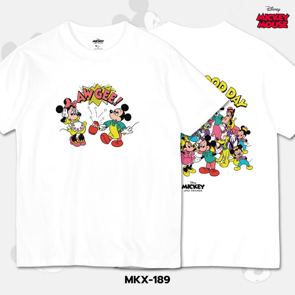 Power 7 Shop เสื้อยืดการ์ตูน มิกกี้เมาส์ ลิขสิทธ์แท้ DISNEY (MKX-189)