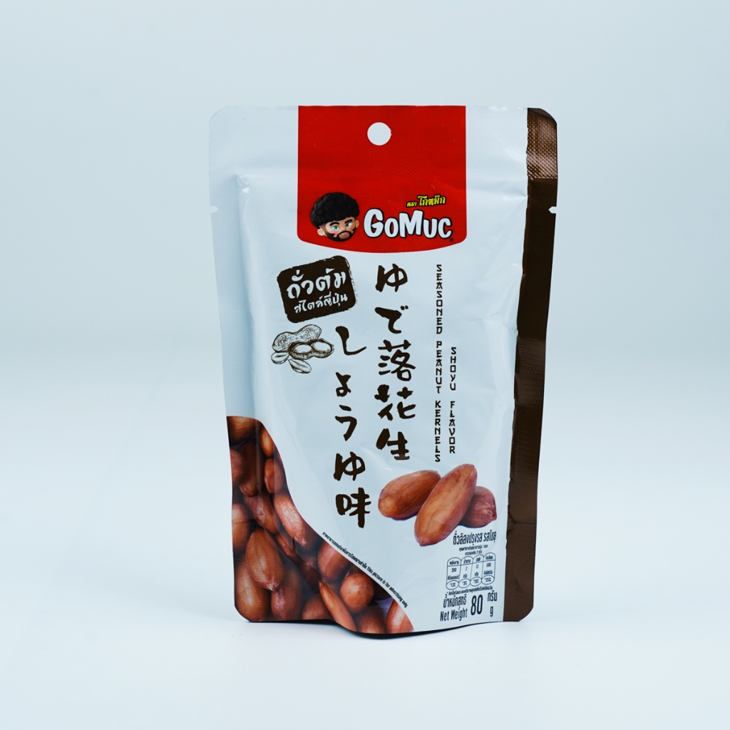 ถั่วลิสงปรุงรส รสโชยุ 80 กรัม ตราโกหมึก