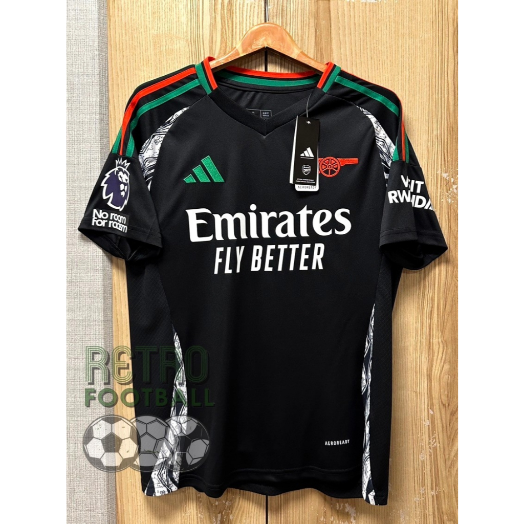 เสื้อฟุตบอล ทีม อาร์เซนอล 3A เกรดแฟนบอล Away ชุดเยือน ปี 24/25 ฟลูออฟชั่นEPL ชื่อเบอร์นักเตะ ครบทุกคน