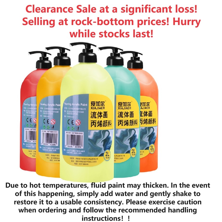 Rex TT 2L fluid painting acrylic paint press type large barrel bottle creative DIY painting fluid fl