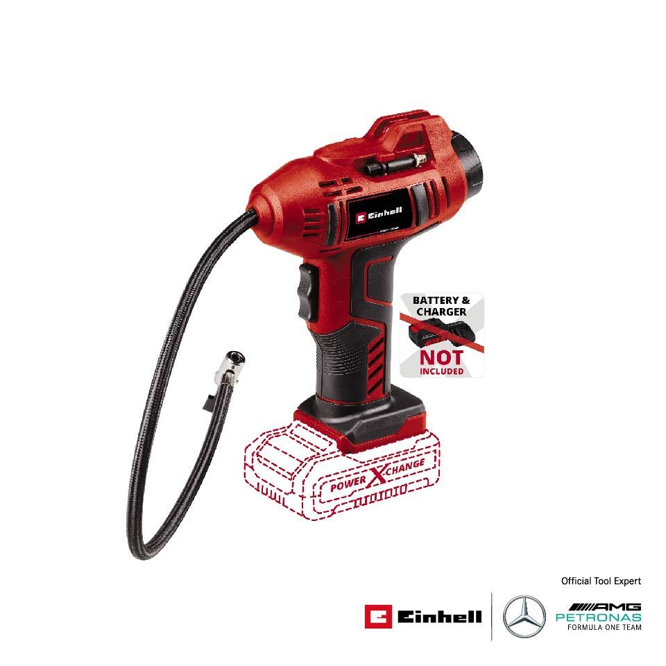 EINHELL เครื่องเติมลมรถยนต์ไร้สาย CE-CC 18 Li-Solo; EX; TH, Cordless Car Air Compressor เครื่องเปล่า (A2071011)