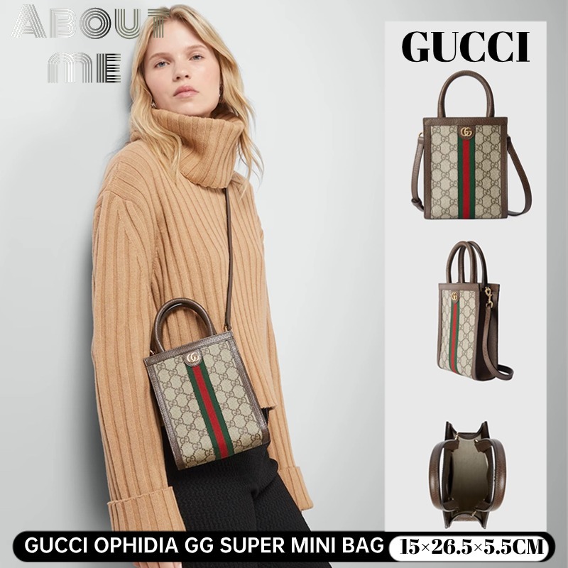 GUCCI OPHIDIA GG SUPER MINI BAG ✨ (New)  Gucci Score Tote Bag กระเป๋าถือสตรี & กระเป๋าสะพายข้าง