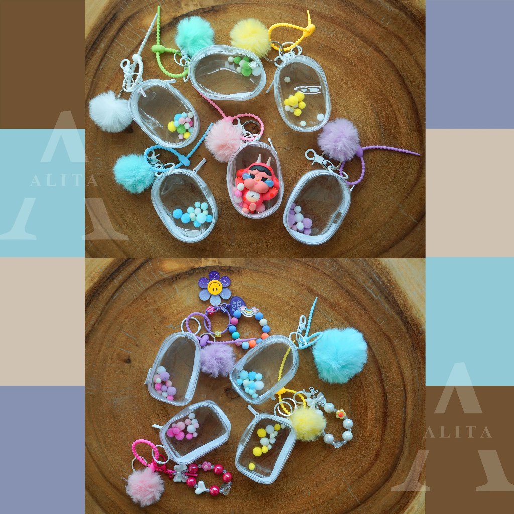 กระเป๋าใส ใส่ Art Toys / เคสพวงกุญแจ / กันน้ำ กันฝุ่น Storage Bags POP MART