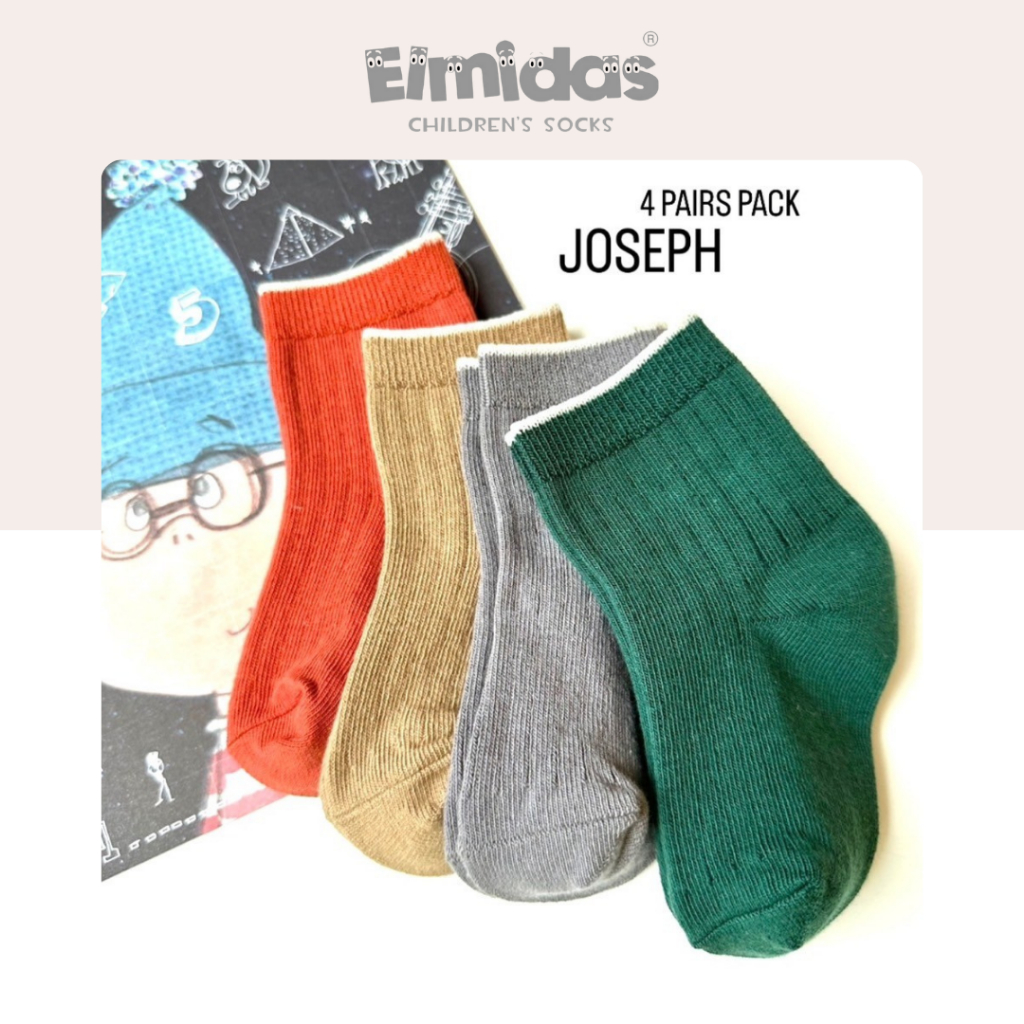 ถุงเท้าเด็ก Elmidas รุ่น Joseph (เซ็ท 4 คู่)