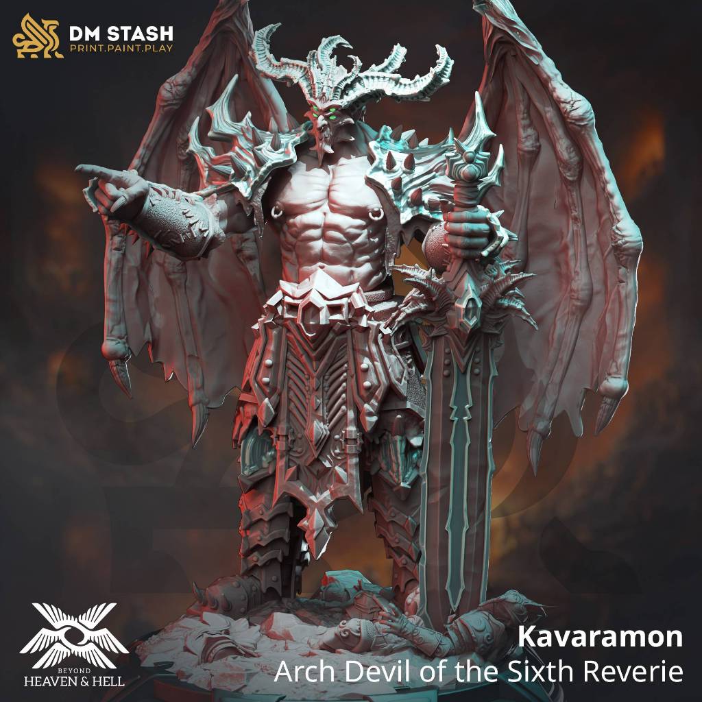 DnD Monster - Heaven & Hell เหนือฟ้าใต้ปฐพี โมเดลบอร์ดเกม (งานเรซิ่นยังไม่ลงสี) ฐาน 3-5 นิ้ว